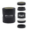 Gordon 5 Pieces Aluminum Alloy Herb Grinder, 61 mm Smoker Grinder with Window, Black Easy Clean Herb Grinders
